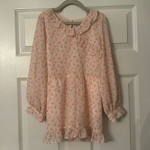 Size 6 Janie and Jack pink floral romper